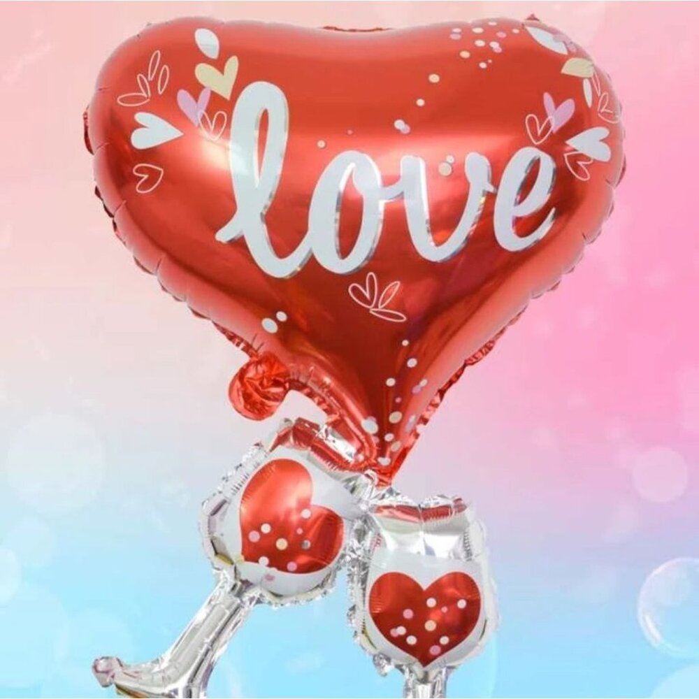 Valentine's day 1pc heart‎ shaped foil balloon Red color love new